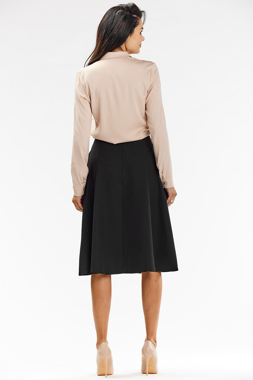 Elegant Midi Skirt - Flared Cut