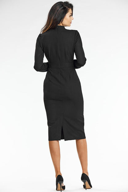 Viscose Midi Dress with V Neckline - Michelle & Kenza Co.