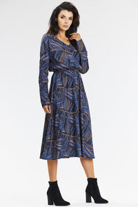 Chic Kimono Midi Dress with V Neckline - Michelle & Kenza Co.