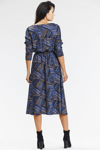 Chic Kimono Midi Dress with V Neckline - Michelle & Kenza Co.