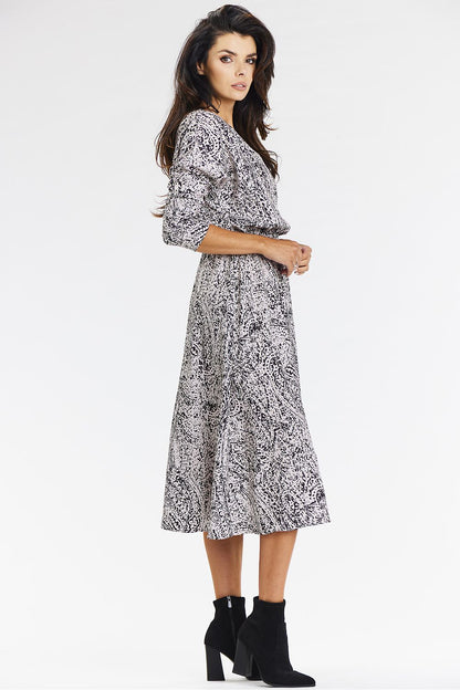 Elegant Kimono Midi Dress