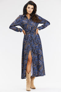 Chic Shirt Maxi Dress with Sash Tie - Michelle & Kenza Co.