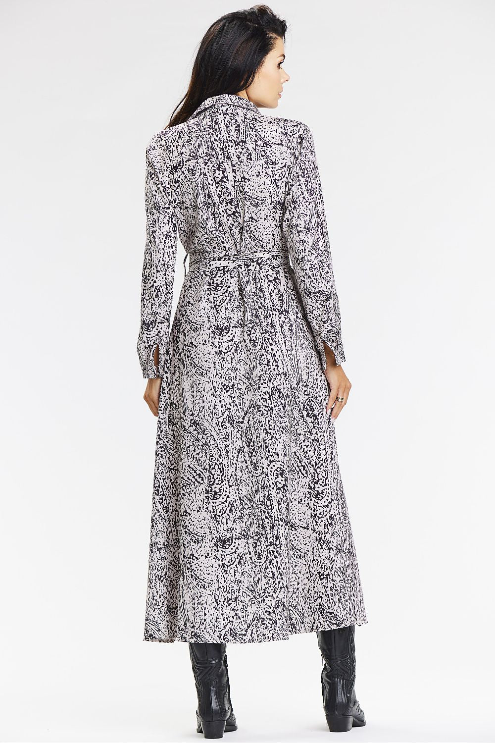 Chic Shirt Maxi Dress with Sash Tie - Michelle & Kenza Co.