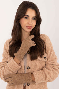 Insulated Fabric Gloves with Embroidered Finger - Michelle & Kenza Co.