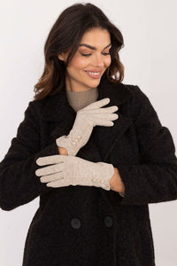 Cotton Blend Gloves with Decorative Buttons - Michelle & Kenza Co.