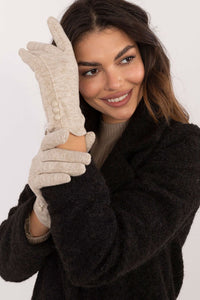 Cotton Blend Gloves with Decorative Buttons - Michelle & Kenza Co.