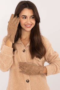 Smooth Fabric Gloves with Decorative Button Detail - Michelle & Kenza Co.