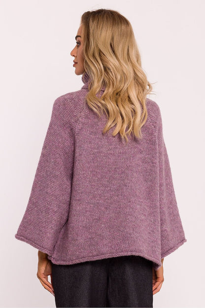 Soft Pile Turtleneck Sweater with Oversized Sleeves - Michelle & Kenza Co.