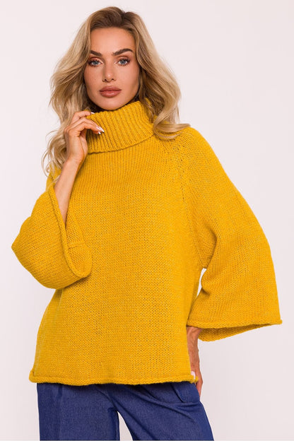 Soft Pile Turtleneck Sweater with Oversized Sleeves - Michelle & Kenza Co.