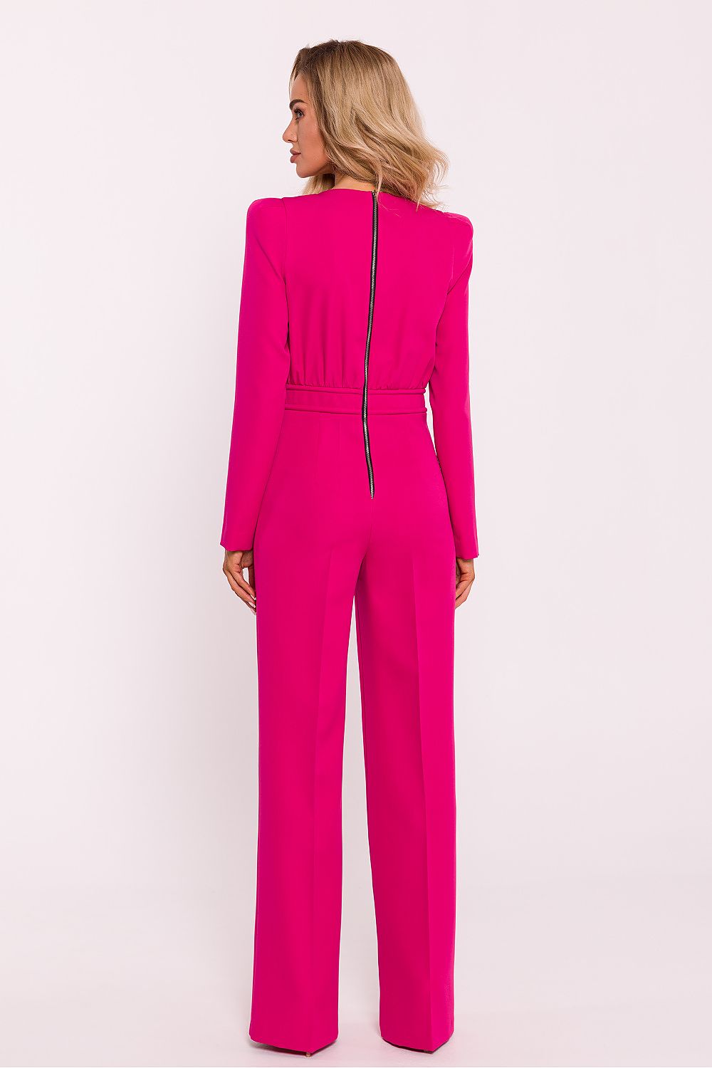 Chic Jumpsuit with Decorative Metal Zipper - Michelle & Kenza Co.