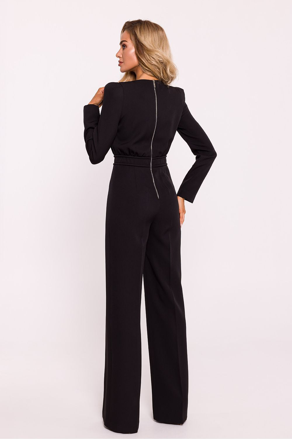 Chic Jumpsuit with Decorative Metal Zipper - Michelle & Kenza Co.