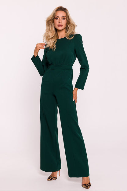 Chic Jumpsuit with Decorative Metal Zipper - Michelle & Kenza Co.