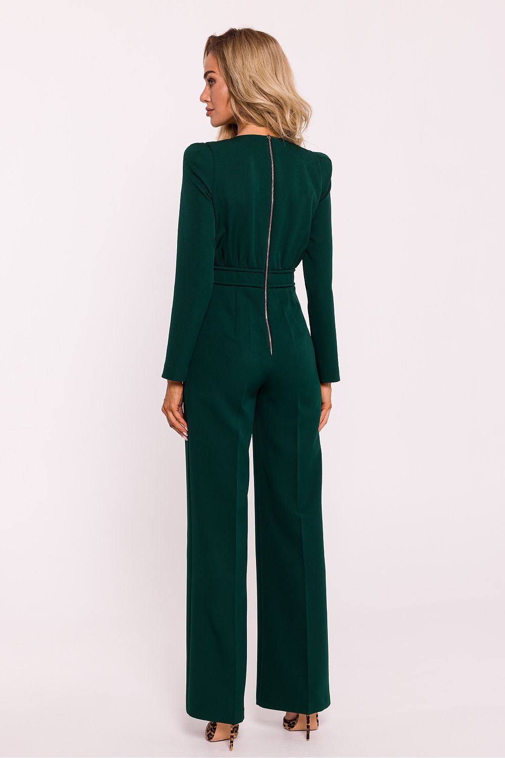 Chic Jumpsuit with Decorative Metal Zipper - Michelle & Kenza Co.