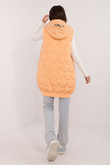 Chic Quilted Knee-Length Vest