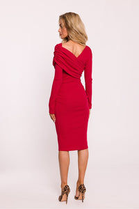 Ribbed Cotton Daydress with Asymmetrical Neckline - Michelle & Kenza Co.