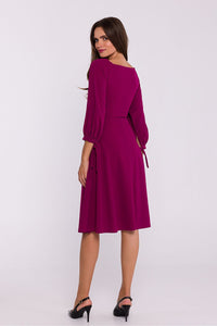 Soft Knit Daydress with V-Shaped Neckline - Michelle & Kenza Co.