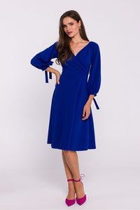 Soft Knit Daydress with V-Shaped Neckline - Michelle & Kenza Co.