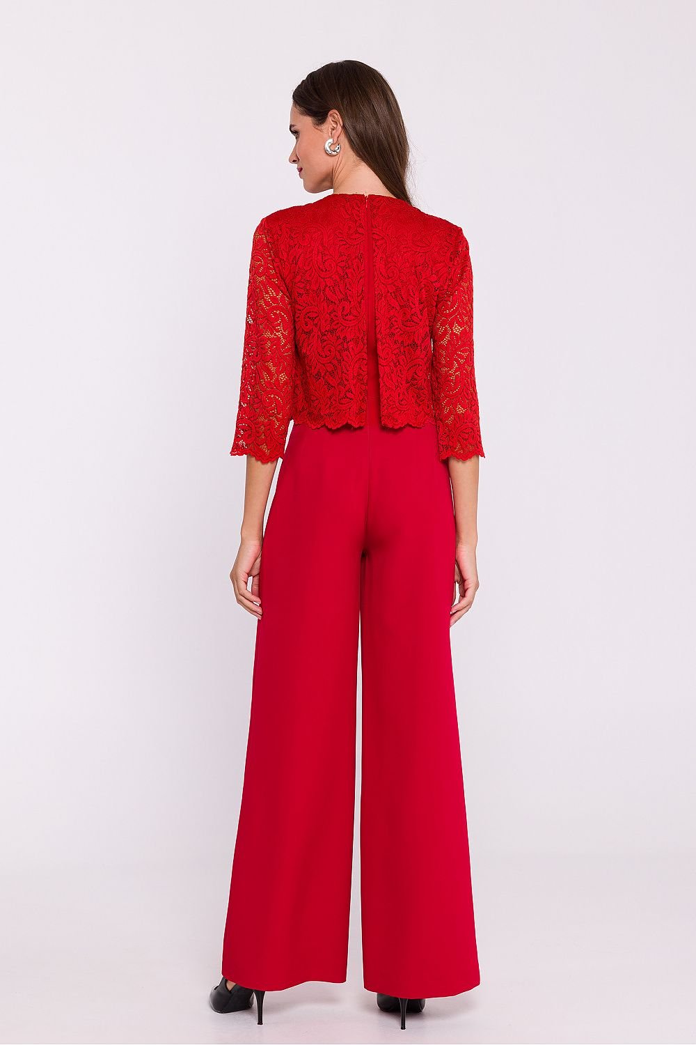 Lace Jumpsuit with Wide Legs - Michelle & Kenza Co.