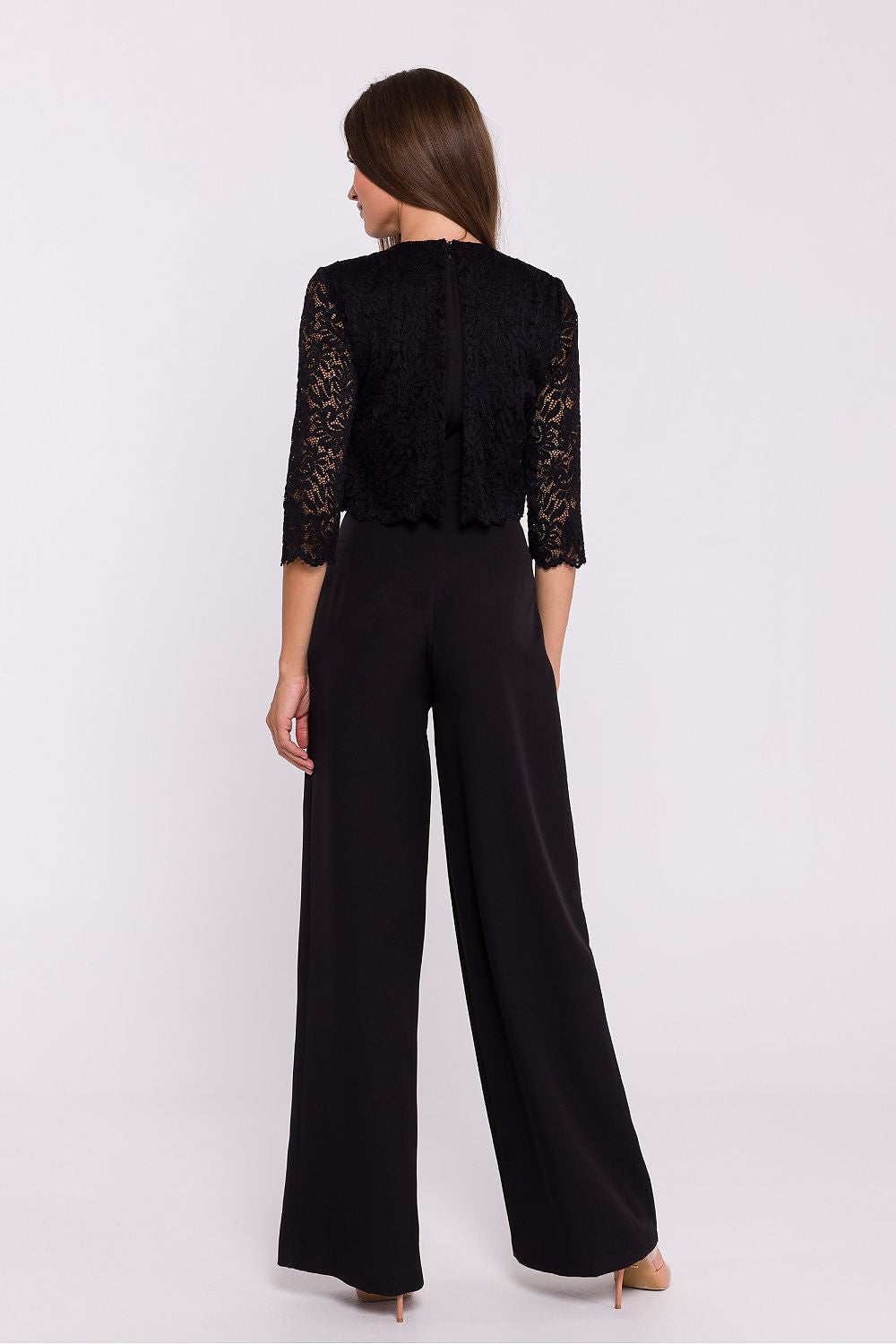 Lace Jumpsuit with Wide Legs - Michelle & Kenza Co.