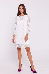 Lace Evening Dress with Charming Frill - Michelle & Kenza Co.