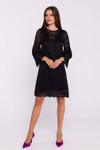 Lace Evening Dress with Charming Frill - Michelle & Kenza Co.