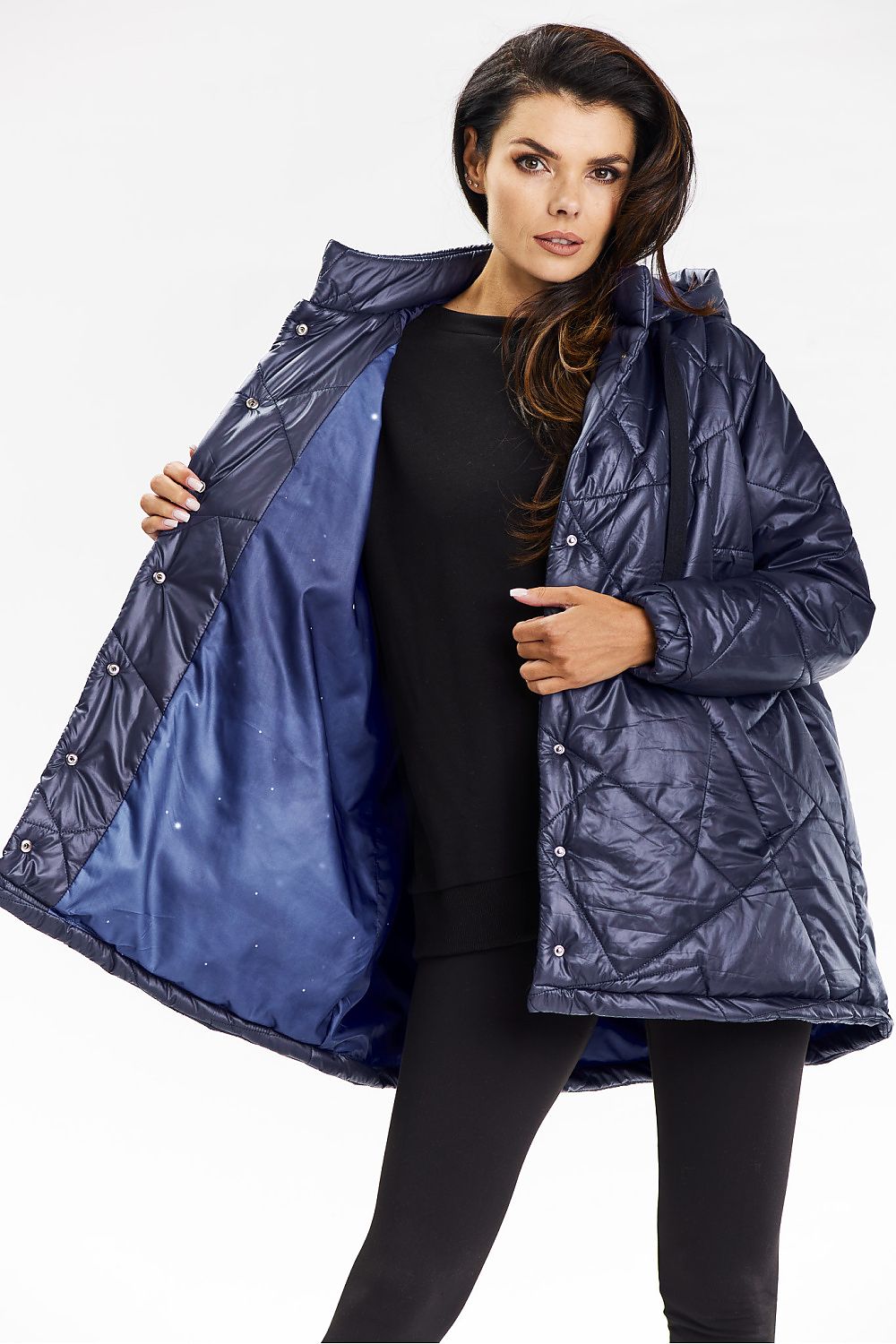 Quilted Jacket with Starry Sky Lining - Michelle & Kenza Co.