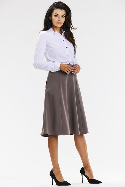 Chic Flared Midi Skirt