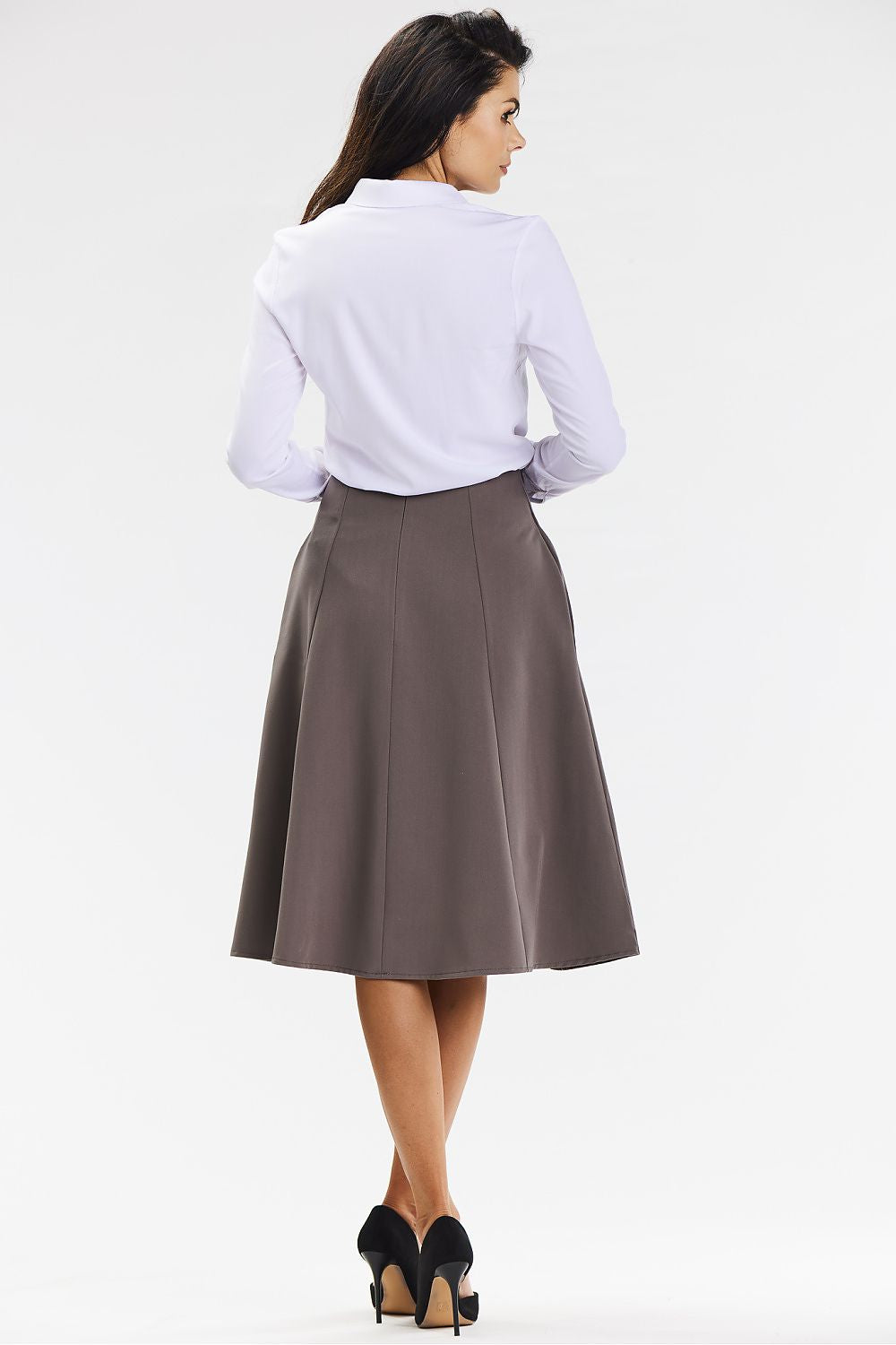 Elegant Midi Skirt - Flared Cut