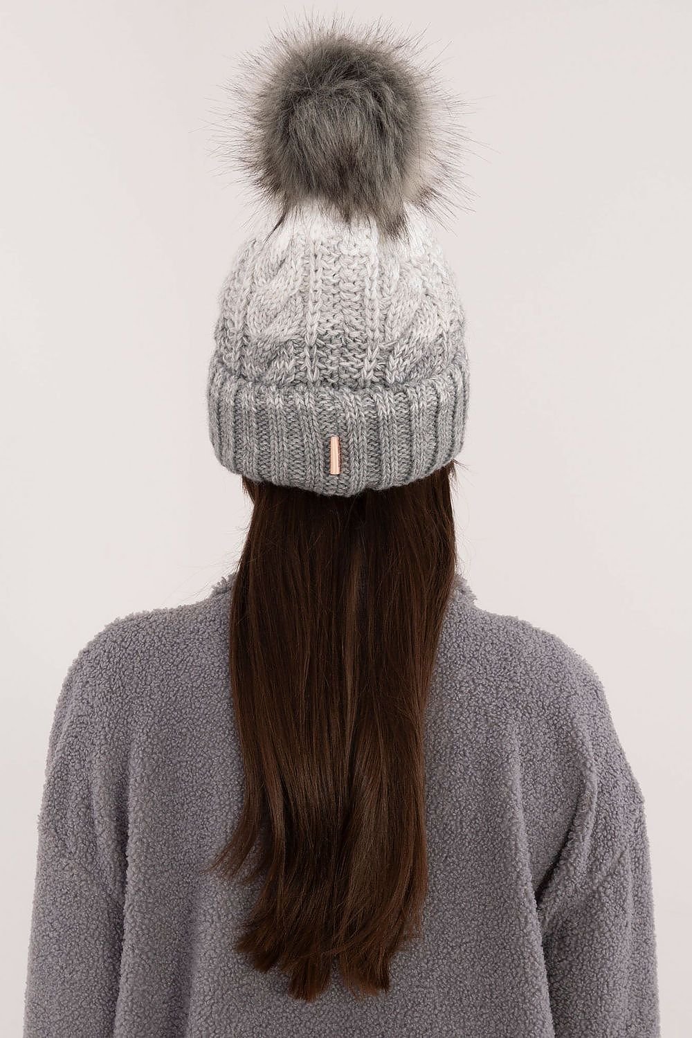 Plaid Pom-Pom Beanie