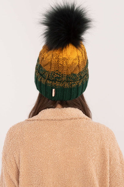 Plaid Pom-Pom Beanie