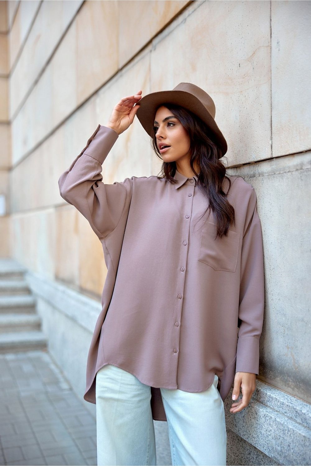 Asymmetrical Oversized Shirt