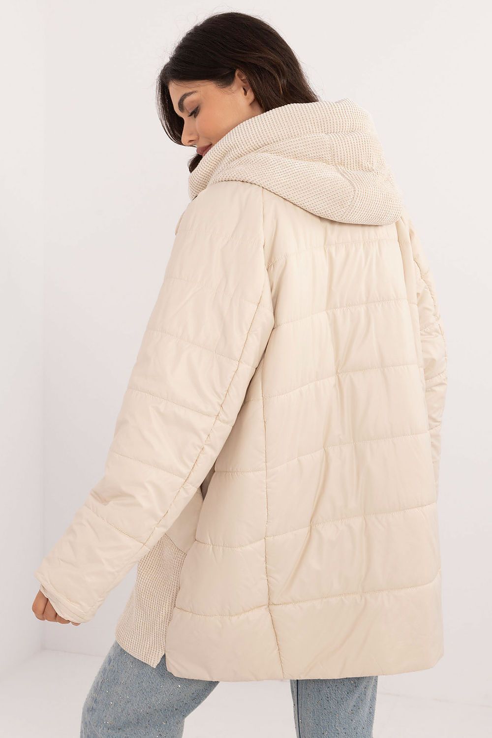 Corduroy Jacket with Quilted Design and Hood - Michelle & Kenza Co.