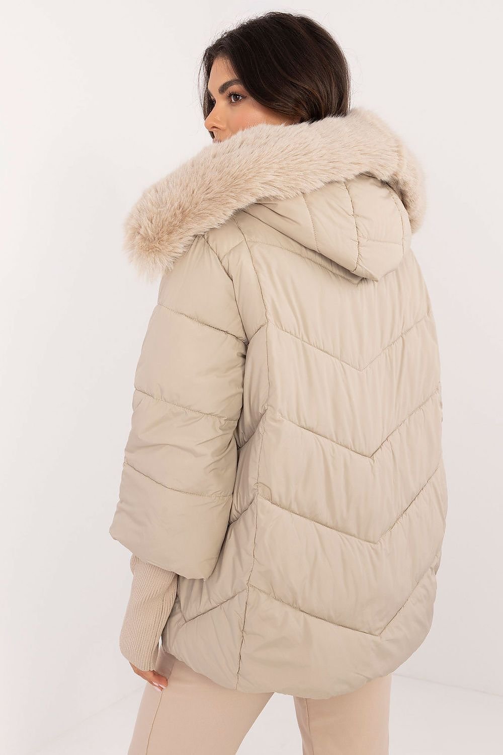 Quilted Jacket with Detachable Fur Trim - Michelle & Kenza Co.