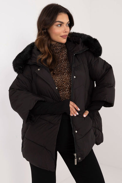 Quilted Jacket with Detachable Fur Trim - Michelle & Kenza Co.