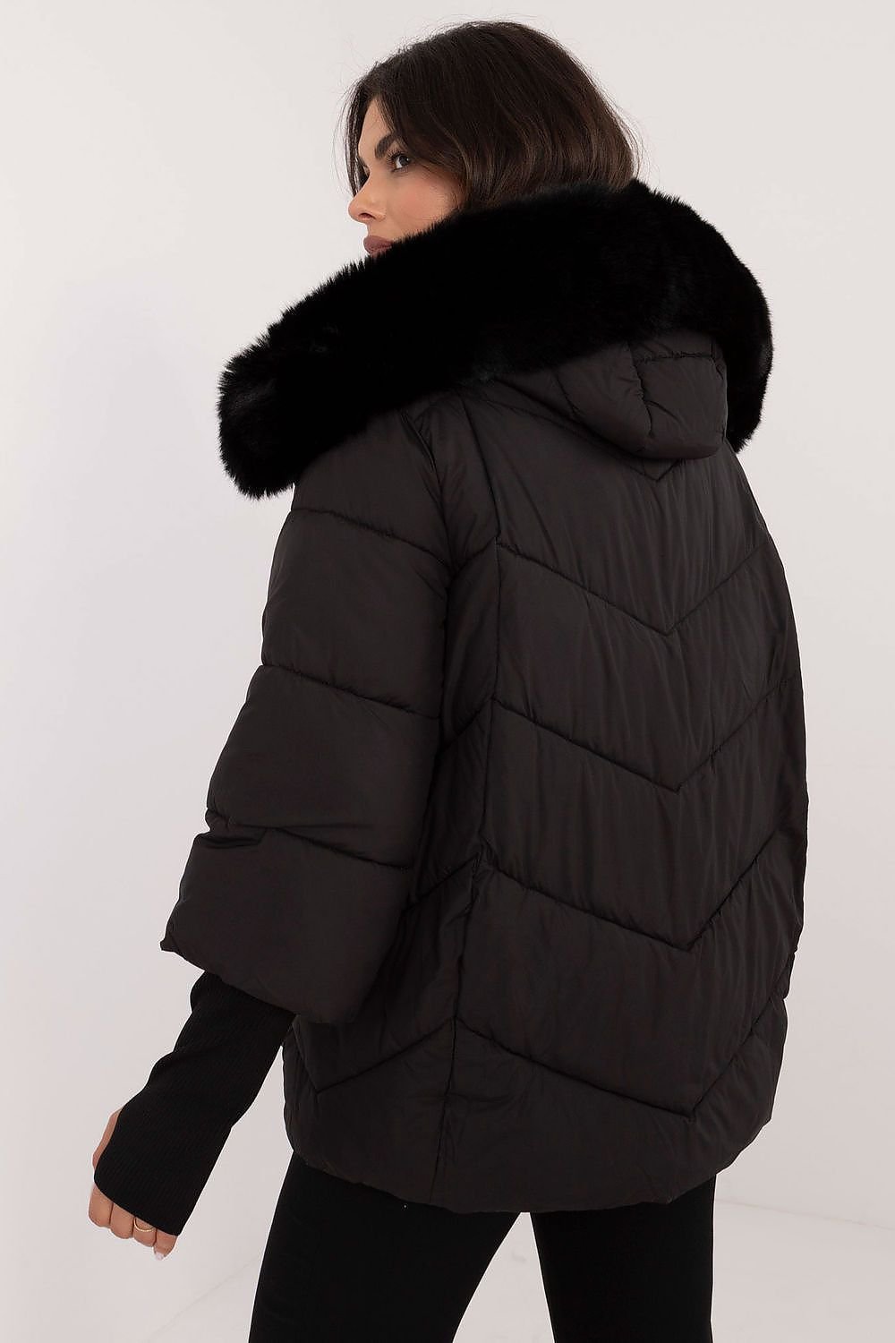 Quilted Jacket with Detachable Fur Trim - Michelle & Kenza Co.