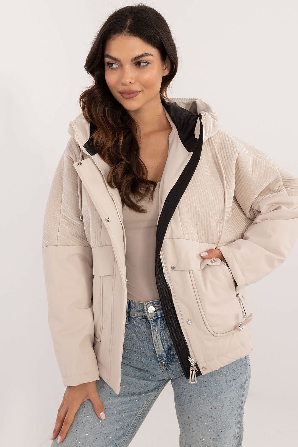 Quilted Jacket with Hooded Design - Michelle & Kenza Co.