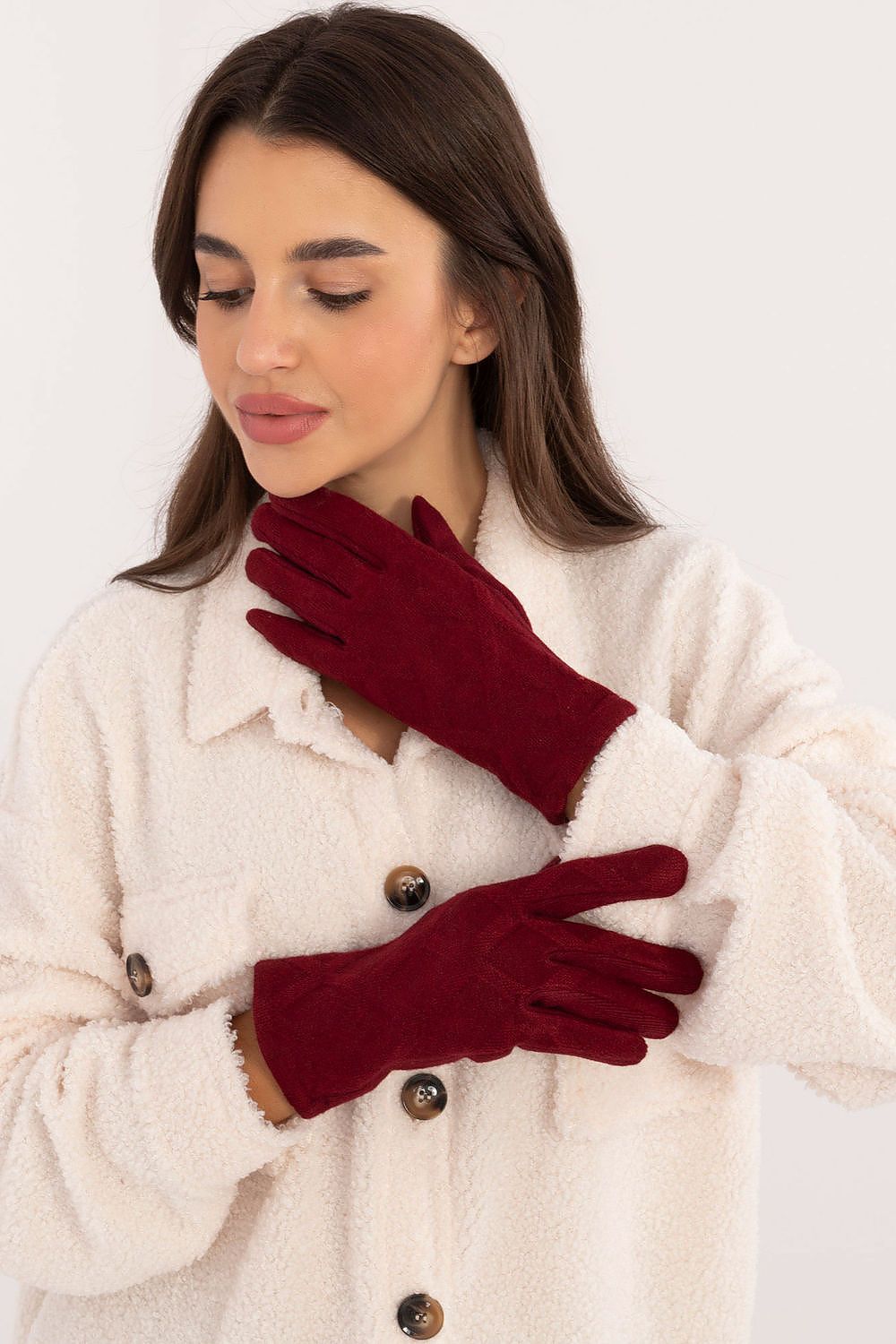 Elegant Insulated Gloves - Embroidered Finger