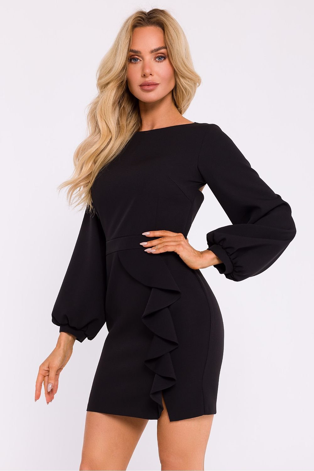 Chic Mini Dress with Flounce Detail - Michelle & Kenza Co.