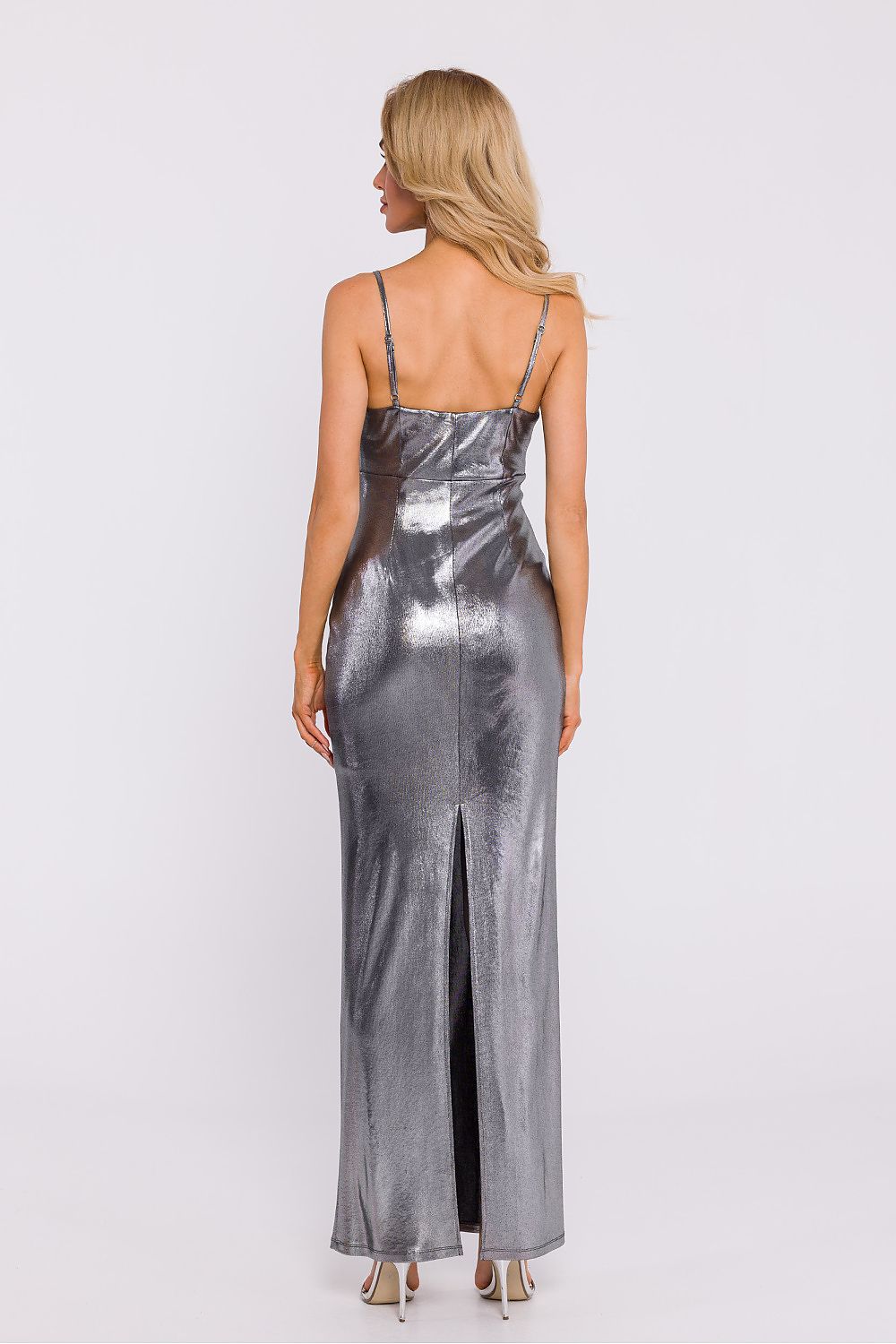 Knit Maxi Dress with Metallic Sheen - Michelle & Kenza Co.