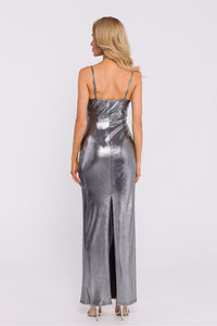 Knit Maxi Dress with Metallic Sheen - Michelle & Kenza Co.