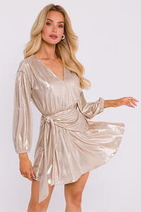 Knit Mini Dress with Metallic Sheen - Michelle & Kenza Co.