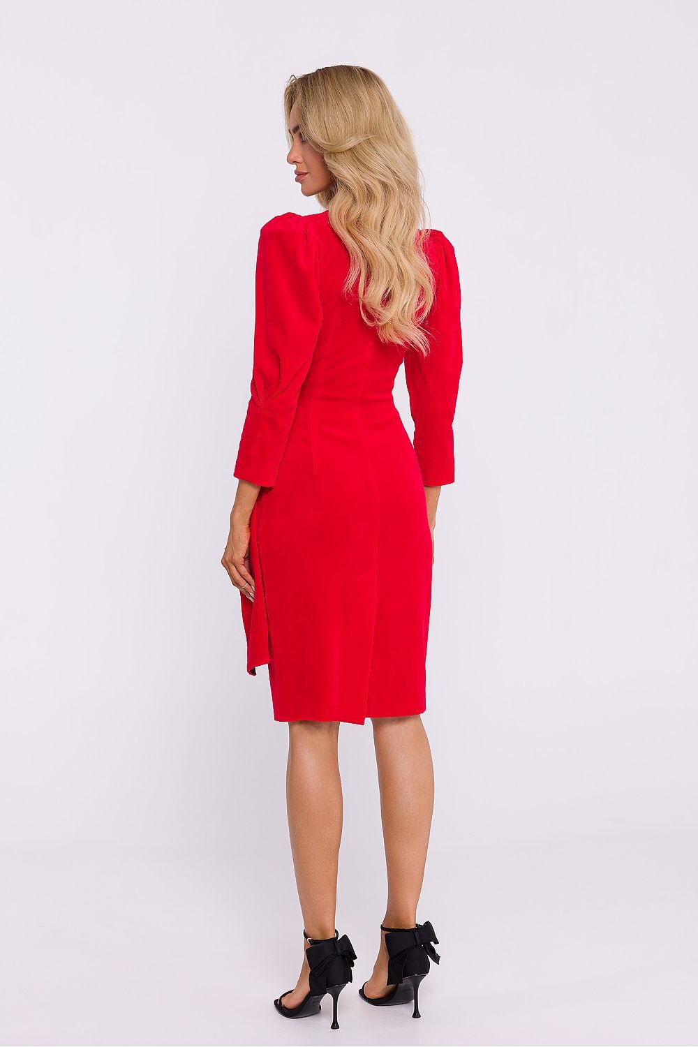 Velour Dress with Envelope Cut - Michelle & Kenza Co.