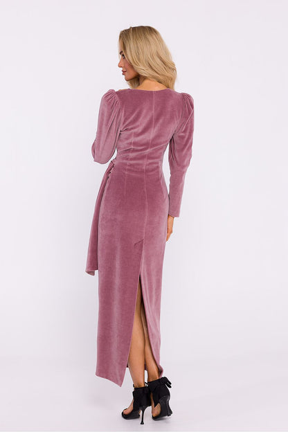 Velour Knit Dress with Envelope Top - Michelle & Kenza Co.