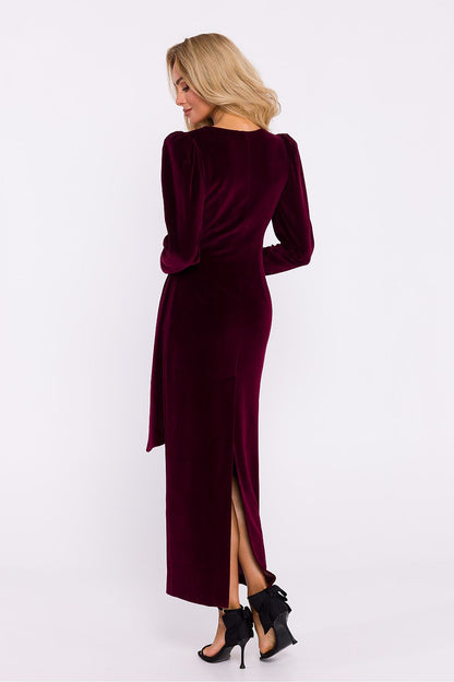 Velour Knit Dress with Envelope Top - Michelle & Kenza Co.