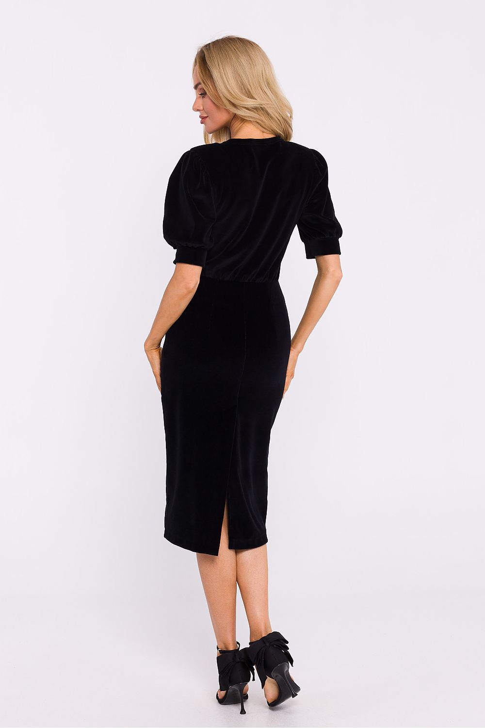 Velour Daydress with Cuffed Sleeves - Michelle & Kenza Co.