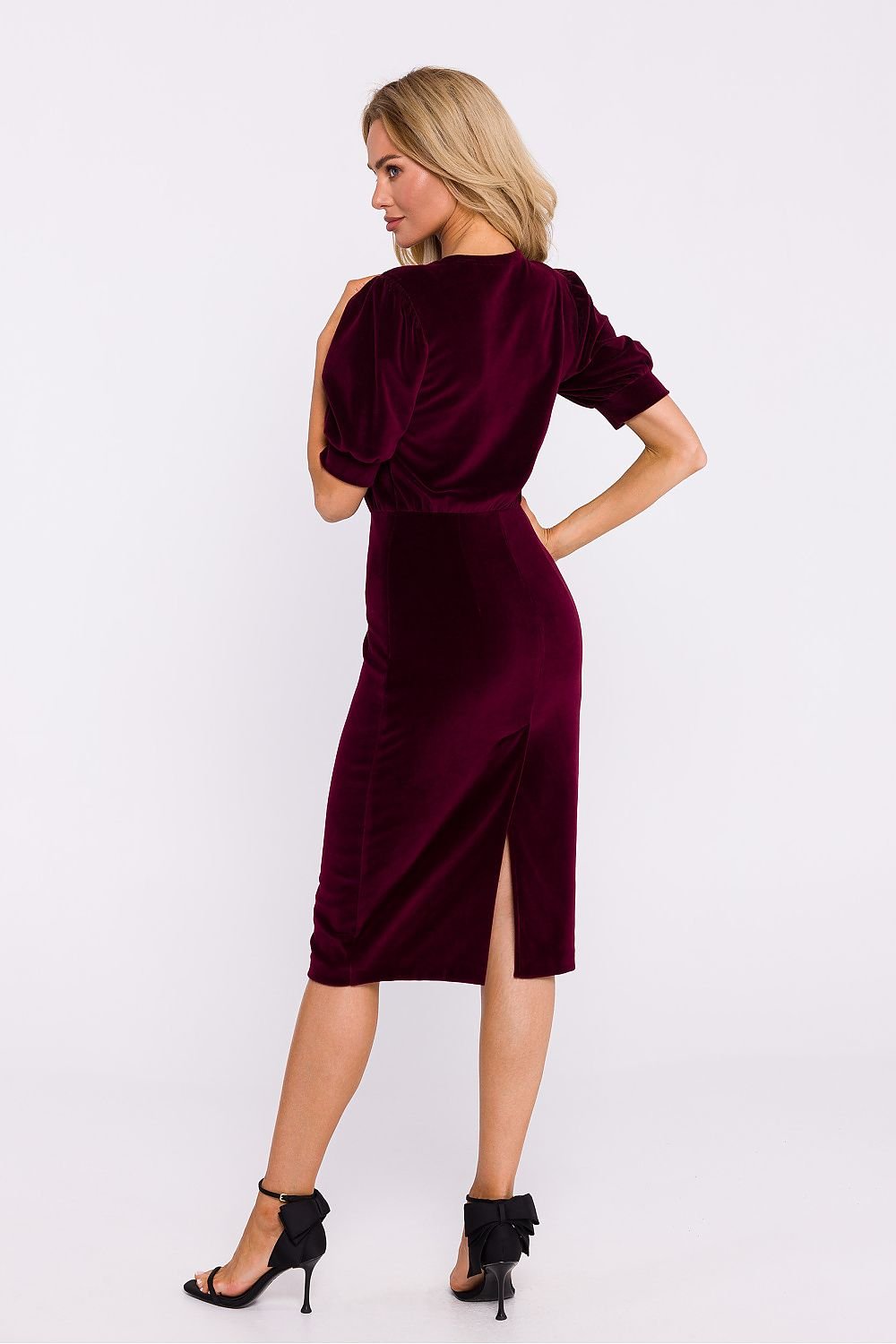 Sophisticated Velour Pencil Dress