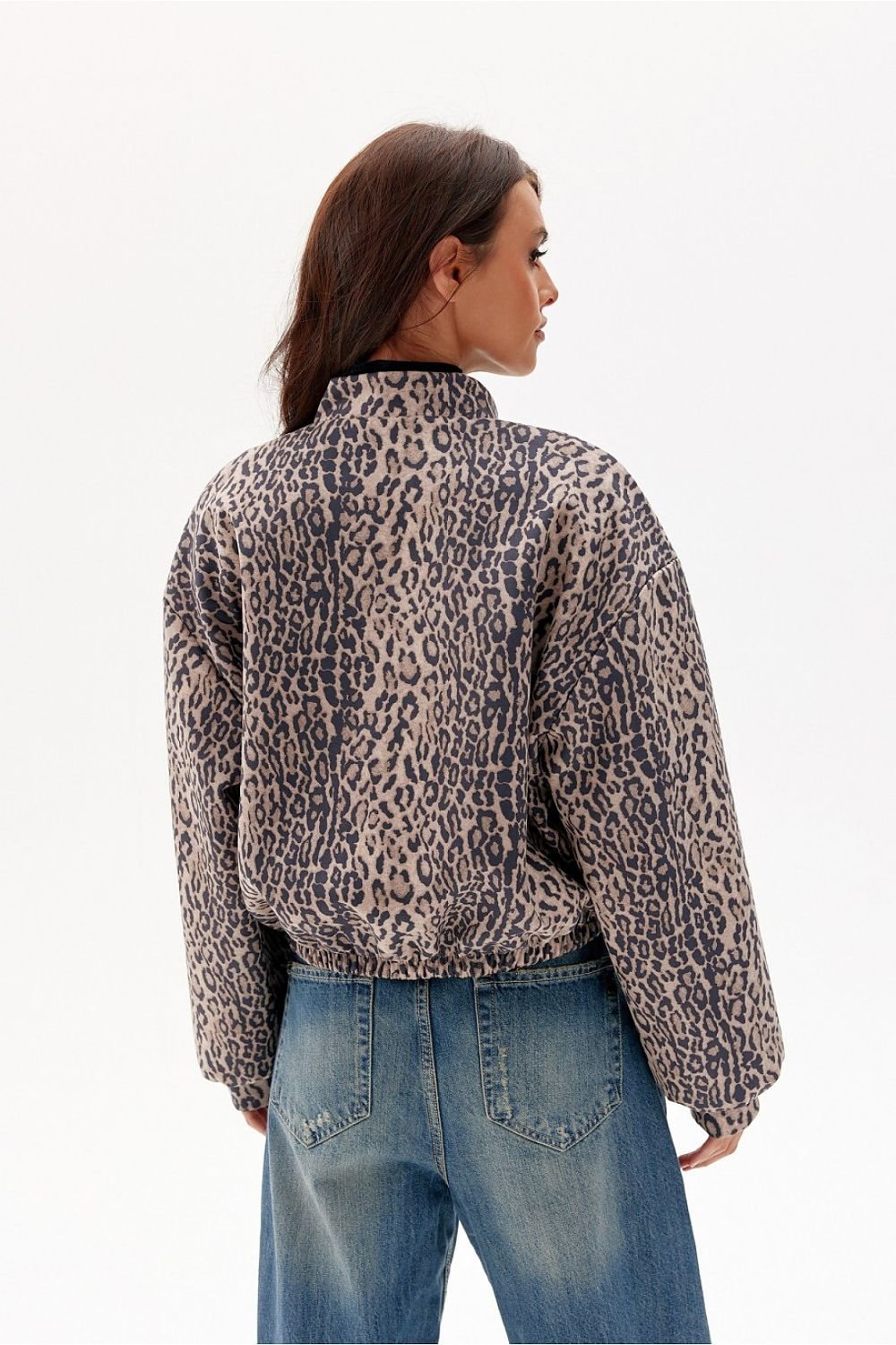 Chic Animal Print Jacket