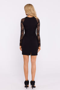 Lace Mini Dress with Elegant Neckline - Michelle & Kenza Co.