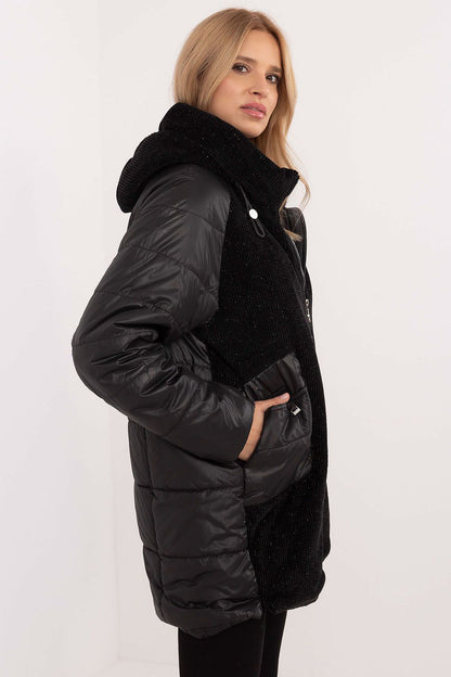 Corduroy Jacket with Quilted Design and Hood - Michelle & Kenza Co.