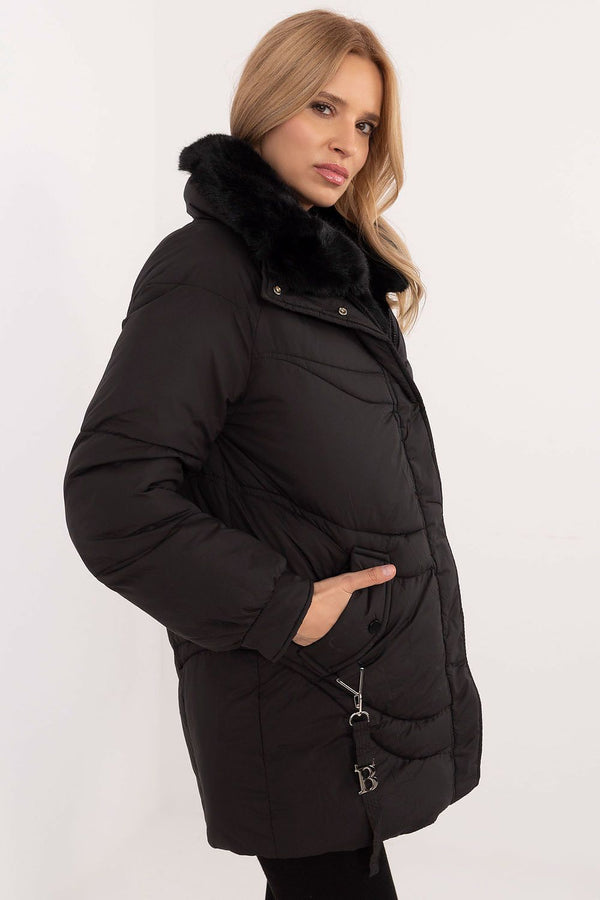 Quilted Jacket with Detachable Fur Coat - Michelle & Kenza Co.